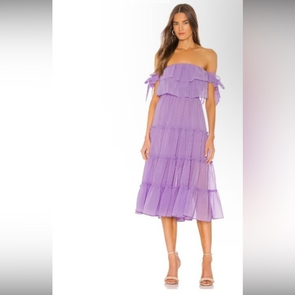 Misa LA off the shoulder midi dress size small - Picture 2 of 6